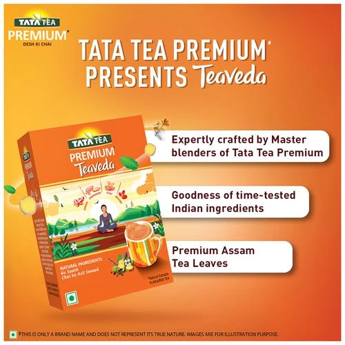 Tata Tea Premium Teaveda - Assam Tea Leaves With Elaichi Tulsi, 250 g-5.webp